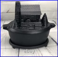 Log Cabin Stove Steamer Rustic Cast Iron Woodstove Humidifier 31-557 Decor