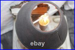 Lot (2) Stern Industries Cast Iron Oven/Stove Miniature Lamps withShades vtg mini