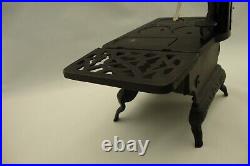 Lot Of 2 Antique Crescent Cast Iron Toy Wood Cook Stove withAcc Salesman Sample