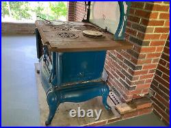 MOORE'S RARE AMERICAN VINTAGE ALL ORIGINAL Heating stove Blue
