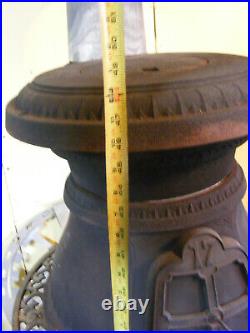 MORE PHOTOS ADDED Antique Pot Belly Stove cast iron about 48 tall pickup in CT