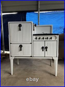 Magic Chef Antique Freestanding 4 Burner 2 Oven Enamel Cast Iron Cooking Stove