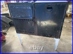 Magic Chef Antique Freestanding 4 Burner 2 Oven Enamel Cast Iron Cooking Stove