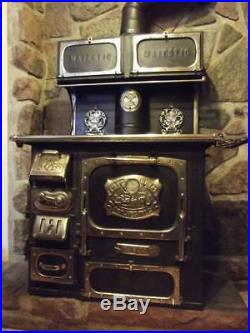 Majestic No. 644 Antique Wood Burning Oven Stove Cast Iron 1800's Refurbished
