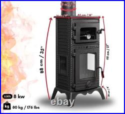 Major Lux Cast Iron Stove Wood Burning Vintage Ambiance Rustic For Cozy Home