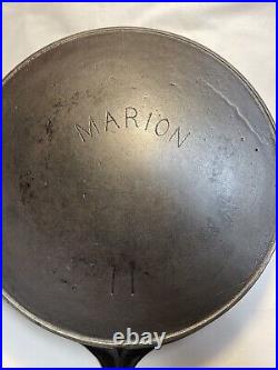 Marion Cast Iron Skillet #11 RARE Marion Stove Company Great Shape