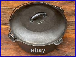 Martin Stove & Range #10 Hamburger Logo Cast Iron Dutch Oven