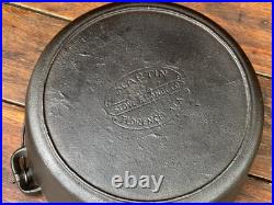 Martin Stove & Range #10 Hamburger Logo Cast Iron Dutch Oven