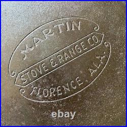 Martin Stove & Range #8 Cast Iron Skillet Hamburger Logo with Heat Ring Seasoned