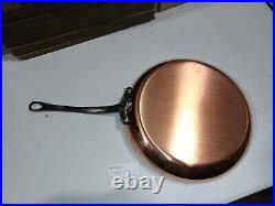 Mauviel M'150CI 1.5mm Copper Frying Pan With Cast Iron Handle, 11.8-In