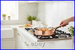 Mauviel M'Heritage M'150 CI Copper Saute Pan With Cast Iron Handle, 1.8-Qt