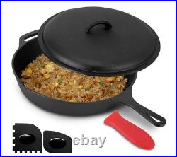 MegaChef 12 Pre-Seasoned Cast Iron Skillet withCast Iron
