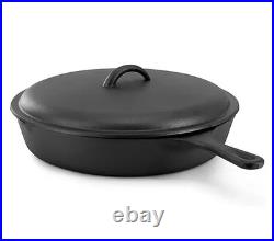 MegaChef 12 Pre-Seasoned Cast Iron Skillet withCast Iron