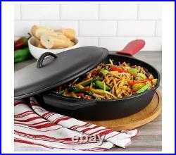 MegaChef 12 Pre-Seasoned Cast Iron Skillet withCast Iron