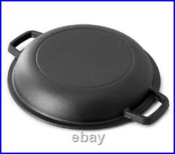 MegaChef 5 Quart Pre-Seasoned 2-in-1 Cast IronDutch Oven and
