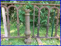 Mid 1800s Antique Fancy Cast Iron Gate Fence Troy Albany Ny Parlor Stove Co