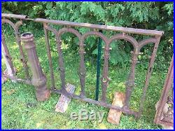Mid 1800s Antique Fancy Cast Iron Gate Fence Troy Albany Ny Parlor Stove Co