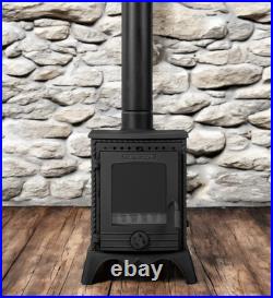 Minor Lux Cast Stove Burning Wood Iron Fireplace Retro Style For Cozy Home