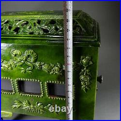 Mirus Antique Cast Iron Enameled Stove Space Heater Circa 1920's Paris France