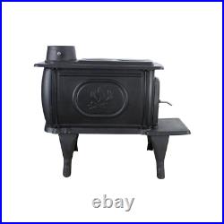 Modern EPA Cast Iron Wood Burning Stove Cooking Surface Square Safety Handle