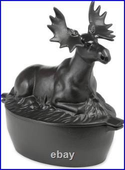 Moose Wood Stove Steamer Cast Iron Fireplace Humidifier Matte Black Rust R