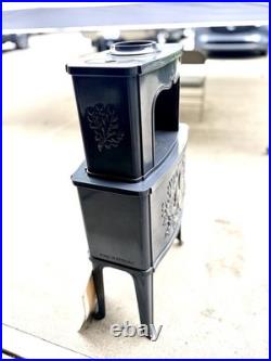 Morso Cast Iron Multifuel Antique Heating Stove Gray with Squirrel Motif