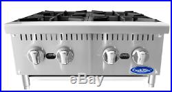 NEW 24 4 Burner Hot Plate Cast Iron Grates Counter Range Atosa ATHP-24-4 #2547