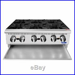 NEW 36 6 Burner Hot Plate Cast Iron Grates Counter Range Atosa ATHP-36-6 #2548