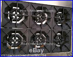NEW 36 6 Burner Hot Plate Cast Iron Grates Counter Range Atosa ATHP-36-6 #2548