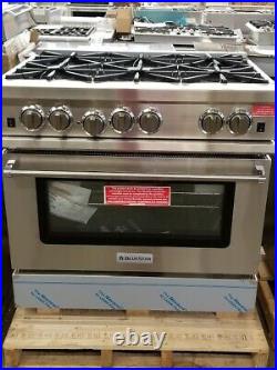 NEW OUT OF BOX BLUESTAR OPEN BURNER 36 GAS RANGE WithCONVECTION RCS366BV2