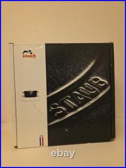 NIB Staub Cast Iron 1-qt Round Tea Kettle Saphire Blue