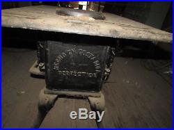 NOS RARE Antique WOOD STOVE by PERFECT CAST IRON 4 Burner OVEN ornate long legs