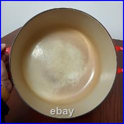 NO LID Le Creuset Dutch Oven #30 9 qt / 8.4 liters Red