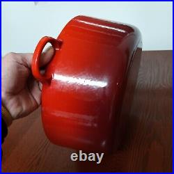 NO LID Le Creuset Dutch Oven #30 9 qt / 8.4 liters Red