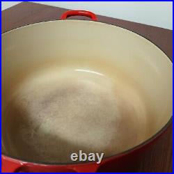 NO LID Le Creuset Dutch Oven #30 9 qt / 8.4 liters Red
