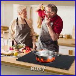 New Induction Cooktop, 9200W Electric Countertop Burner, 5 Burner Knob Control