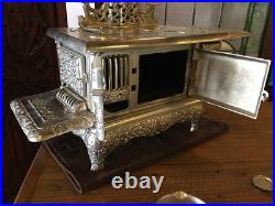 Nickel plated salesman sample cook stove with accessories-16265 Nickel plated salesman sample cook stove with accessories-16265