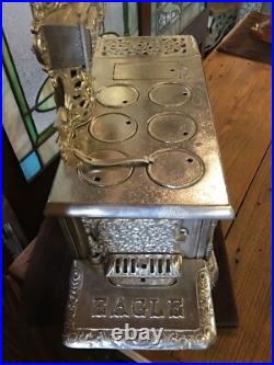 Nickel plated salesman sample cook stove with accessories-16265 Nickel plated salesman sample cook stove with accessories-16265