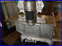 Nickel plated salesman sample cook stove with accessories-16265 Nickel plated salesman sample cook stove with accessories-16265