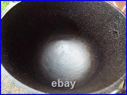 Old #7 Cast Iron 3 Leg Bean Pot with Lid, Restored