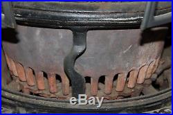 Old Antique LINCOLN Model #38 Nickel Plated Cast Iron Wood Coal PARLOR STOVE