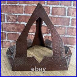 Old Antique Vtg 1900s Cast Iron Pyramid Shaped Stove Top Triple Sad Iron Heater