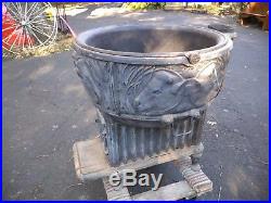Old or Antique Cast Iron Butcher Stove Kenwood Wehrle with Cow Kettle