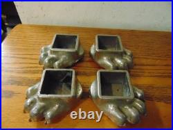 Original vintage set FISHER WOOD STOVE BEAR PAWithCLAW FEET eugene oregon