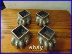 Original vintage set FISHER WOOD STOVE BEAR PAWithCLAW FEET eugene oregon