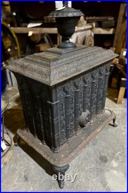 Ornate Victorian Wood Burning Stove, No. 4 Parlour Stove 1845, Cast Iron Ornate Victorian Wood Burning Stove, No. 4 Parlour Stove 1845, Cast Iron