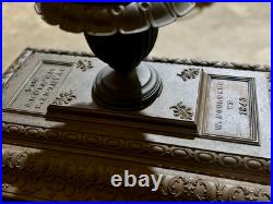 Ornate Victorian Wood Burning Stove, No. 4 Parlour Stove 1845, Cast Iron Ornate Victorian Wood Burning Stove, No. 4 Parlour Stove 1845, Cast Iron