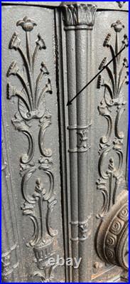 Ornate Victorian Wood Burning Stove, No. 4 Parlour Stove 1845, Cast Iron Ornate Victorian Wood Burning Stove, No. 4 Parlour Stove 1845, Cast Iron