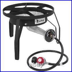 Outdoor Burner Stove Gas Oven Cast Iron 200,000 BTU Gas Grill Camping with Pipe