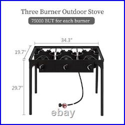Outdoor Camp Stove High Pressure Propane Gas Cooker Portable Cast Iron Cooking